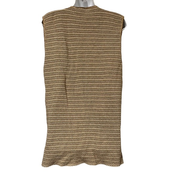 Vintage Star Cody Tan Stripe Knit Sweater Vest - Picture 8 of 10